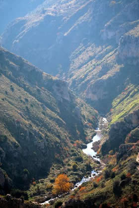 River on the bottom of the fissure at Matera - Credit - APT Basilicata