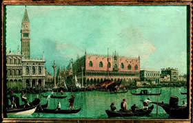 Tuscany, Florence - the masterpieces on display in the Uffizi also include the great views of Venice by Canaletto - Credit - De Agostini Picture Library