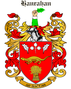 Hanrahan family crest Hanrahan family crest