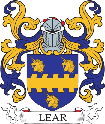 LEAR family crest LEAR family crest